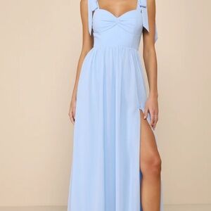 Lulu's Light Blue Maxi Dress